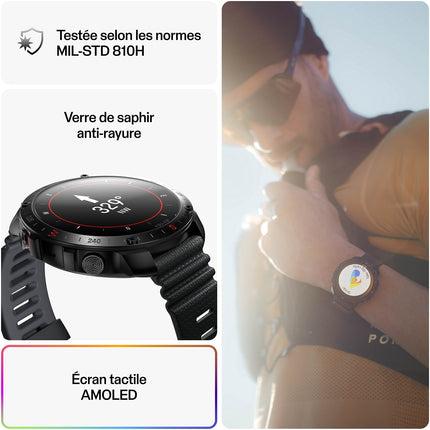 Montre sport POLAR GRIT X2 PRO Night Black S-L + H10