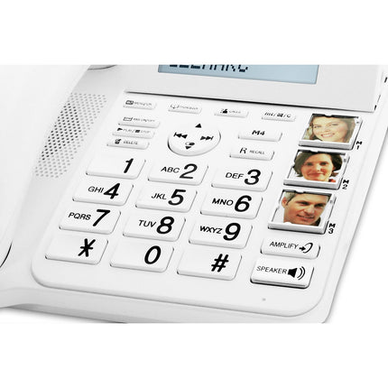 Téléphone filaire GEEMARC Amplidect Combi 295 Blanc