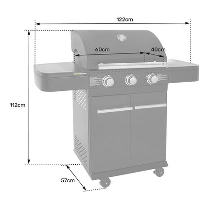 Barbecue gaz COOK'IN GARDEN Barbecue au gaz FYRA avec thermomètre -