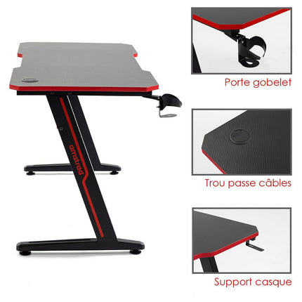 Bureau gamer AMSTRAD DESK120Z-RED