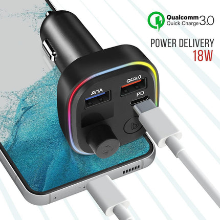 Transmetteur FM AVIZAR Transmetteur FM, Chargeur USB / USB-C