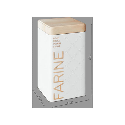 Boîte alimentaire 5FIVE Farine Scandi ED BR6 métal