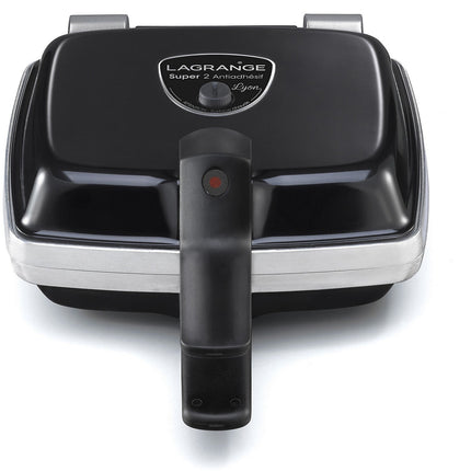 Croque, gaufrier, gaufrette LAGRANGE super 2 antiadhésif noir gaufres +GT+CM