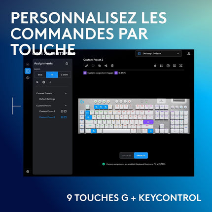 Clavier gamer sans fil LOGITECH G915 X Lightspeed Tactile