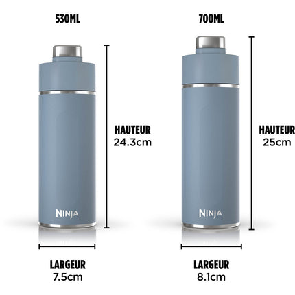 Bouteille isotherme NINJA Thirsti 530ml Travel Bottle Black