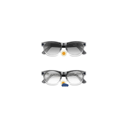 Lunettes connectées PRIXTON Full HD avec Assistant IA, Transparent