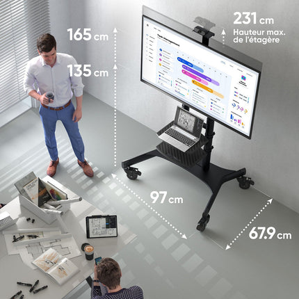 Pied TV ONKRON Mobile 50"–86", 90 kg, TS1881-B Noir