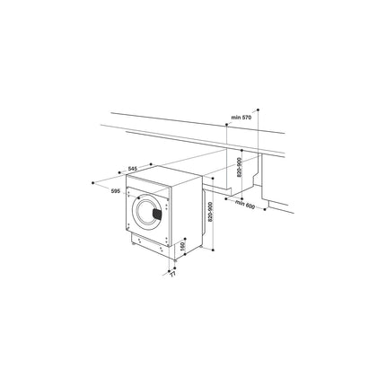 Lave linge hublot encastrable WHIRLPOOL BIWMWG71483FRN