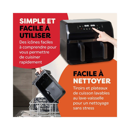Friteuse sans huile INSTANT POT Vortex 8 à double panier 7,6 L