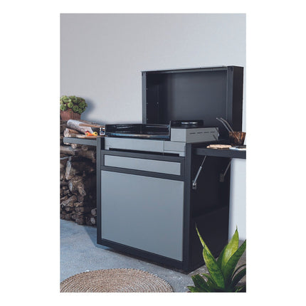 Chariot Plancha FORGE ADOUR CH PAF60 noir/gris fermé compatible plancha Premium 60