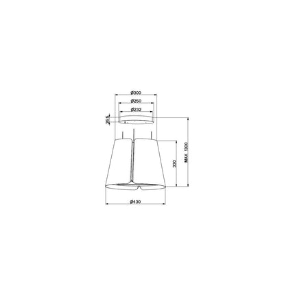 Hotte décorative îlot FABER BEAT 430 MAT