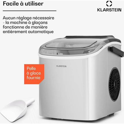 Machine à glaçons KLARSTEIN Caldwell 12 kg de glaçons/24h auto Inox Reconditionné