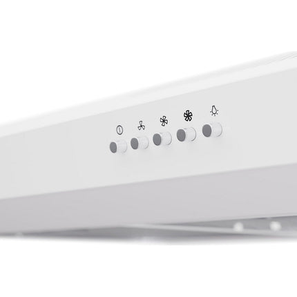 Hotte casquette KLARSTEIN Contempo 90cm encastrée 200m³/h blanc