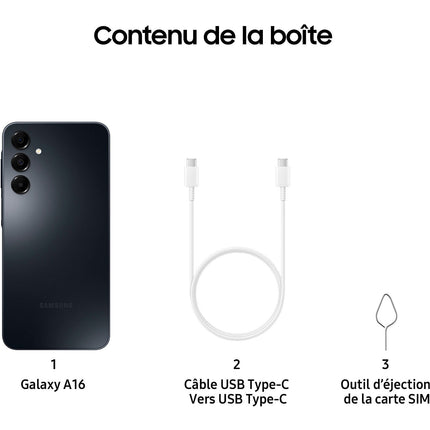 Smartphone SAMSUNG Galaxy A16 4G 128Go Bleu nuit