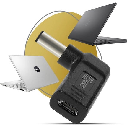 Chargeur ordinateur portable AVIZAR Adaptateur USB-C coudé vers 7,4 x 5,0mm