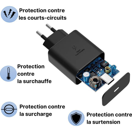 Chargeur secteur PHONILLICO 45W pour Samsung Galaxy S26 PLUS/ULTRA