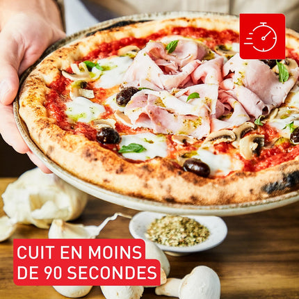 Four à pizza gaz TEFAL Pronto JM412010 pizza 30 cm préchauffage 15 min, jusqu'à 400°C
