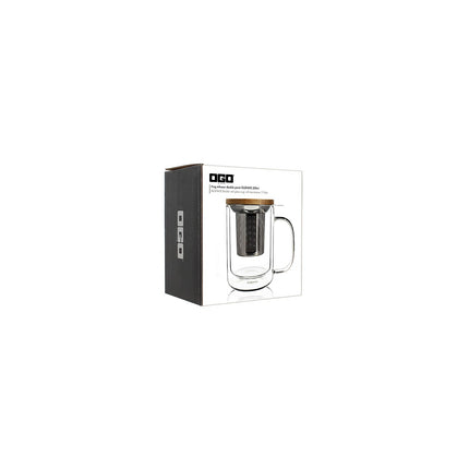 Théière OGO LIVING Tisanière Gustave en verre double paroi
