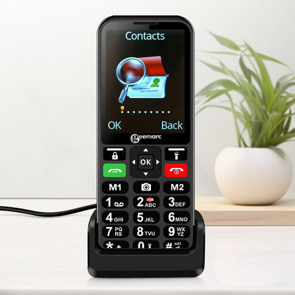 Téléphone sans fil GEEMARC Bouton SOS - Saisie Vocale - Noir