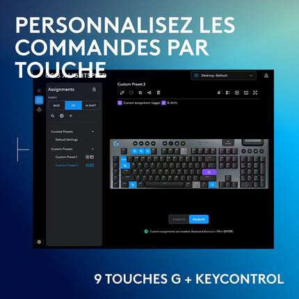 Clavier gamer sans fil LOGITECH G915 X Lightspeed Tactile