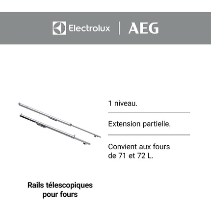 Rails télescopiques ELECTROLUX COULISSANTS E4OHTR111