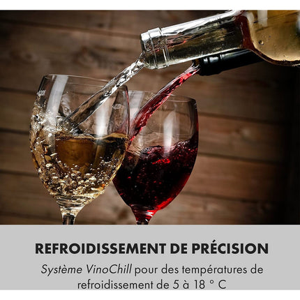 Cave à vin de service KLARSTEIN Shiraz 12 Slim Uno - Noir