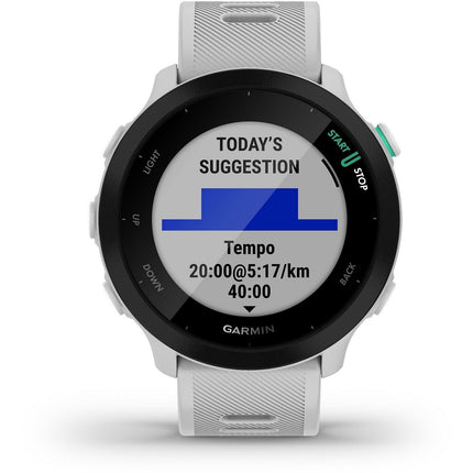 Montre sport GARMIN Forerunner 55 Running GPS BT 42 mm Blanc