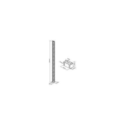 Range câble KIMEX Goulotte passe-câbles articulée, 130cm