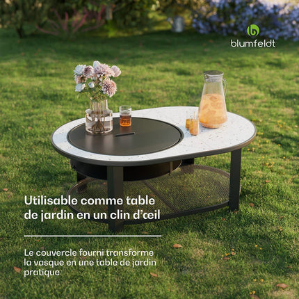 Brasero BLUMFELDT Merano Circolo 122cm 3en1 grill table