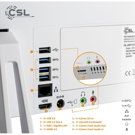 Ordinateur tout-en-un CSL-COMPUTER Unity F27W-ALS/1000Go/8Go/Win11
