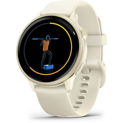 Montre sport GARMIN Vivoactive 6 Forme et santé GPS AMOLED BT Wi-Fi 42 mm Lunar Gold