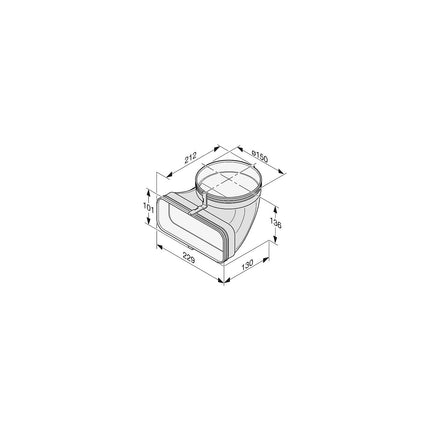 Install. MIELE en évacuation murale - DFK-AK 90