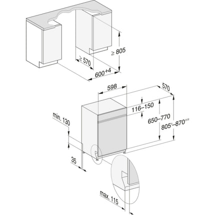 Lave vaisselle 60 cm MIELE G7210 SC Blanc