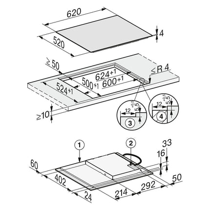 Plaque induction MIELE KM 7361 FL