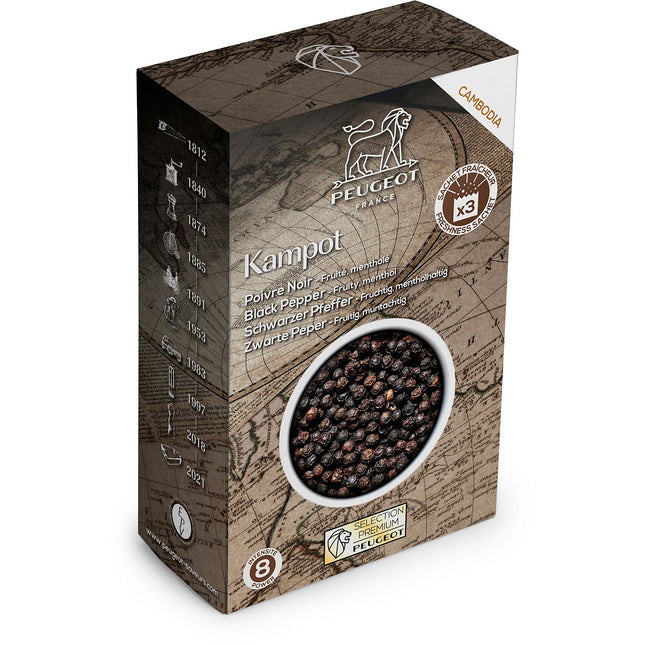 Poivre PEUGEOT de 3 sachets de 20g Kampot poivre noir