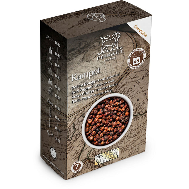 Poivre PEUGEOT Kampot poivre rouge 60g