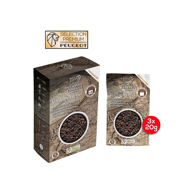 Poivre PEUGEOT de 3 sachets de 20g Voatsiperifery