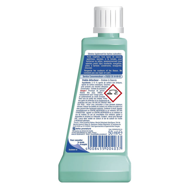 Détachant textile DR BECKMANN Diable Détacheur - Graisse & Sauces 50ml
