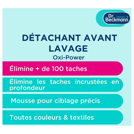 Détachant textile DR BECKMANN Spray Avant-Lavage Oxi-Power 500ml