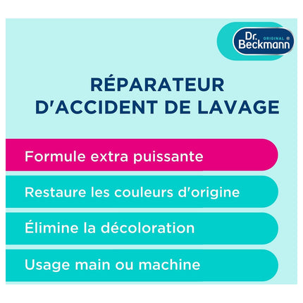 Détachant textile DR BECKMANN Réparateur d'Accident de Lavage 2x75g