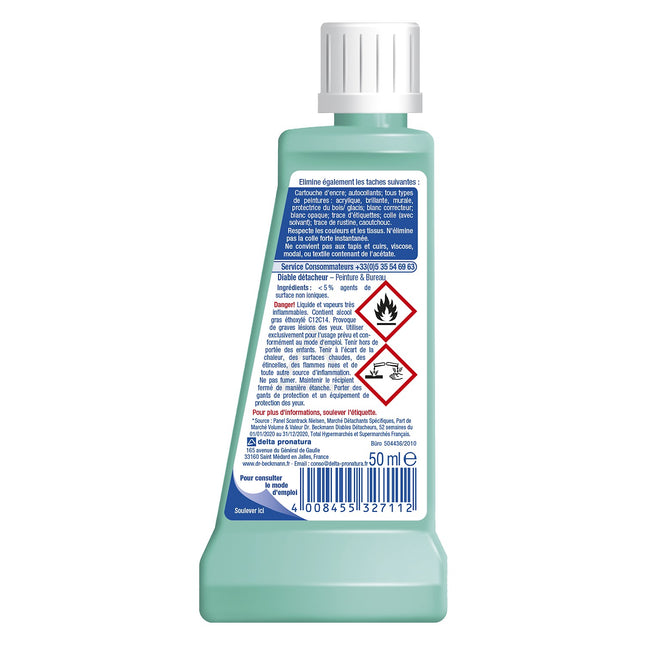 Détachant textile DR BECKMANN Diable Détacheur - Peinture & Bureau 50ml