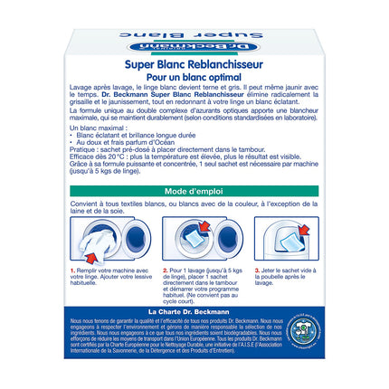 Lingettes DR BECKMANN Lingettes Blanchissantes x15