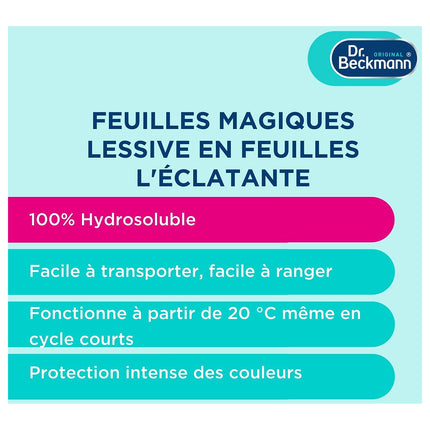 Lessive DR BECKMANN Feuilles Magiques - L'Eclatante x25 lavages