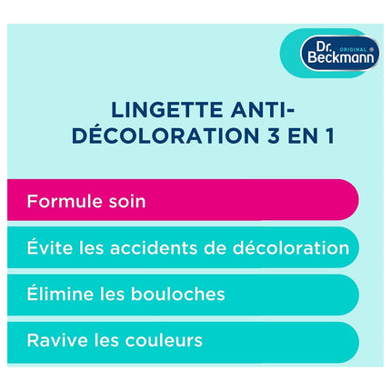 Lingette anti-décoloration DR BECKMANN Anti-décoloration 3en1 x50