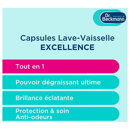 Nettoyant DR BECKMANN Lave-Vaisselle EXCELLENCE x27 lavages