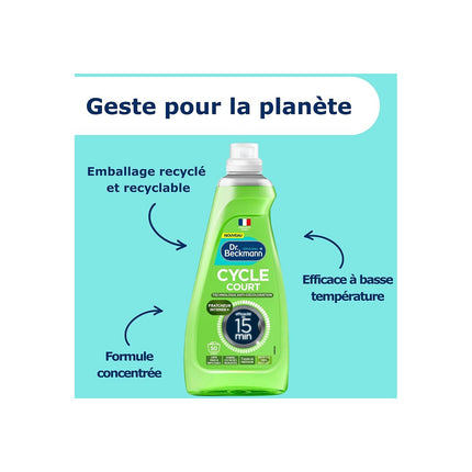 Lessive DR BECKMANN Liquide Cycle Court - Fraicheur intense x50 lavages