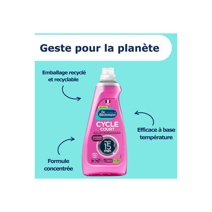 Lessive DR BECKMANN Liquide Cycle Court - Couleurs éclatantes x50 lavages
