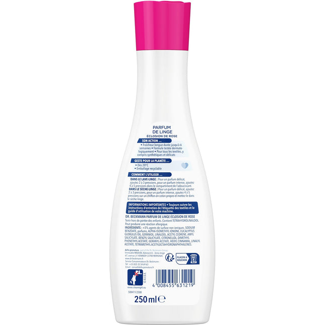 Parfum de linge DR BECKMANN de linge Eclosion de Rose 250mL