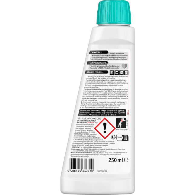 Détartrant DR BECKMANN liquide machine à café 250mL