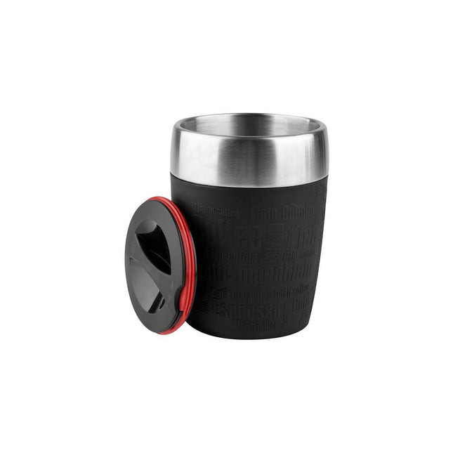 Mug isotherme EMSA de transport 0.2L inox et noir